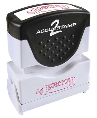 ACCU-STAMP2 Microban Message Stamp, Posted, 1/4" 038845