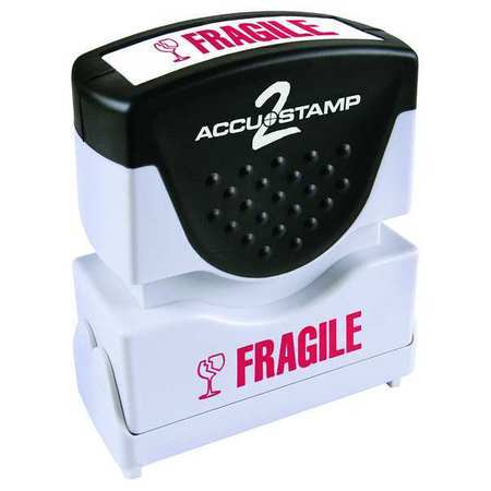 ACCU-STAMP2 Microban Message Stamp, Fragile, 3/8" 038856