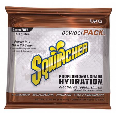 Sqwincher Sports Drink Mix, 23.83 oz., Mix Powder, Regular, Tea 159016045