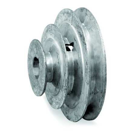 Congress 5/8 in Fixed Bore 3 Groove Stepped V-Belt Pulley 2.0 in, 3.0 in, 4.0 in OD SCA400-3X062KW