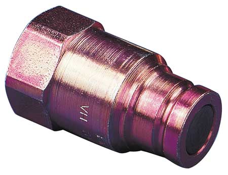 ENERPAC Hydraulic Quick Connect Hose Coupling, Steel Body, Push-to-Connect Lock, 3/8"-18 Thread Size FH604