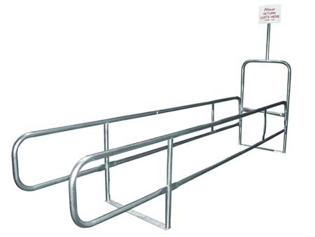 ZORO SELECT Cart Corral, Single Wide, 168 x 32 RWR-NAT-CC8030370