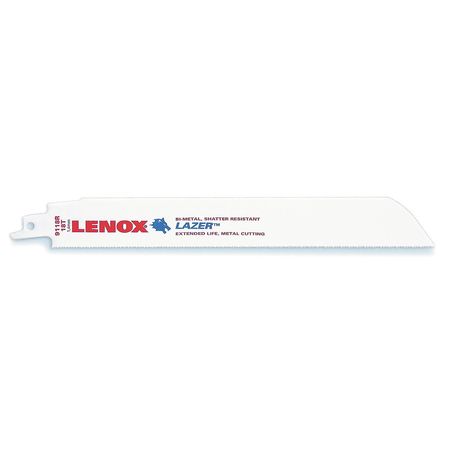 LENOX 9" L x 18 TPI Metal Cutting Bi-metal Reciprocating Saw Blade, 25 PK 20181B9118R