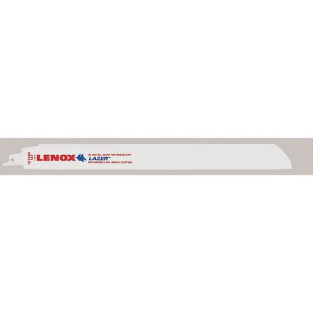 LENOX 12" L x 18 TPI Metal Cutting Bi-metal Reciprocating Saw Blade, 5 PK 2019012118R