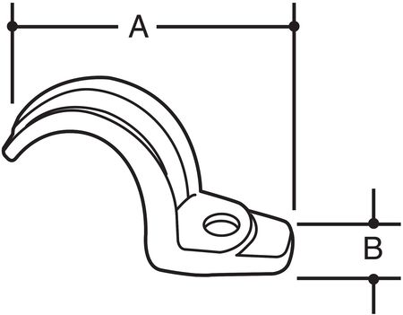 ZORO SELECT Pipe Spacer, Malleable Iron, PK25 4YF52