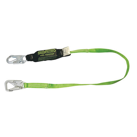 HONEYWELL MILLER Shock Absorbing Lanyard, 6 ft., Green 913B/6FTGN