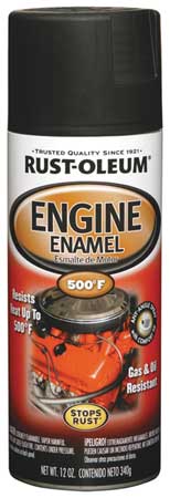 Rust-Oleum 12 oz. Semi-gloss Black Engine Enamel 248936