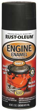 Rust-Oleum 12 oz. Low-gloss Black Engine Enamel 248938