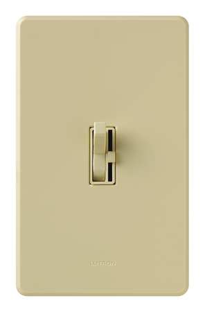 LUTRON Lighting Dimmer, Toggle, Fluorescent, Ivory AYF-103P-277-IV