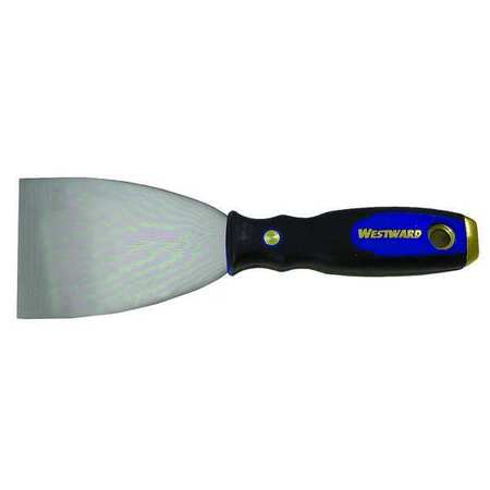 WESTWARD Putty Knife, Flexible, 3", Carbon Steel 4YP34