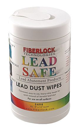 Zoro Select Lead Safe Wipes, White, Canister, 90 Wipes, 12 in x 8 in, Citrus, Floral 5498-90C
