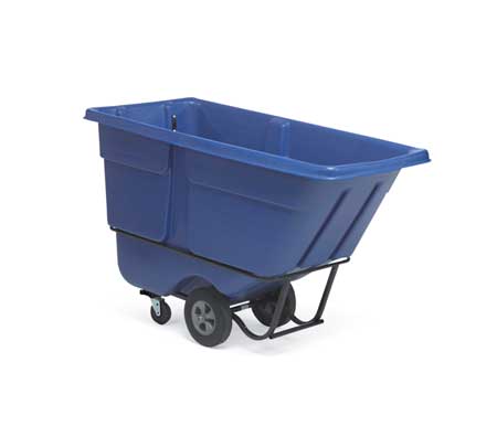 Rubbermaid Commercial Tilt Truck, Standard, 1 cu yd, 1250 lb, Blue FG131500DBLUE