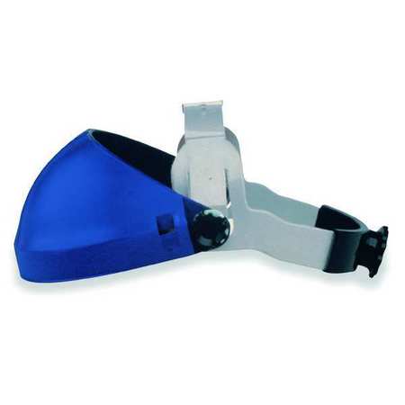 3M Single Crown Headgear for Faceshield, Thermoplastic, Dielectric Protection, Ratchet, Blue 82501-00000
