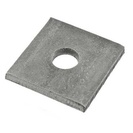 ZORO SELECT Square Rivet Washer, 1/8 in ID, 1/2 in OD, Steel, Zinc Plated Finish, 500 PK U34365.012.0050