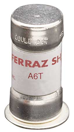 MERSEN UL Class Fuse, T Class, A6T Series, Very Fast Acting, 40A, 600V AC, Non-Indicating A6T40