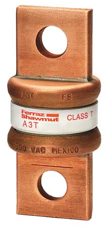 MERSEN UL Class Fuse, T Class, A3T Series, Fast-Acting, 200A, 300V AC, Non-Indicating A3T200