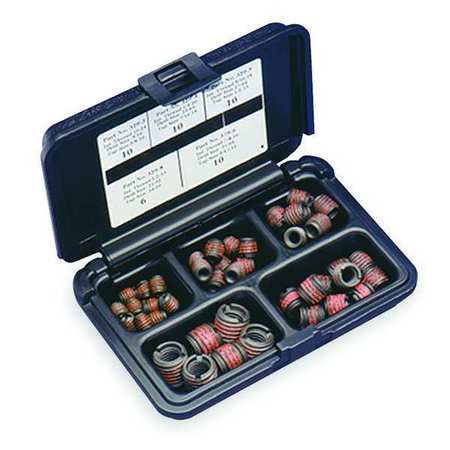 E-Z LOK Thread Repair Kit, Self Locking Thread Inserts, Plain Carbon Steel, 44 Inserts EZ-M508