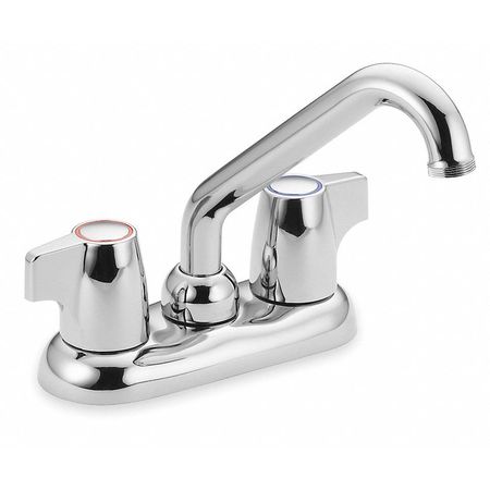 Moen Dual Handle 4" Mount, 2 Hole Low Arc Laundry Sink Faucet, Chrome plated 74998