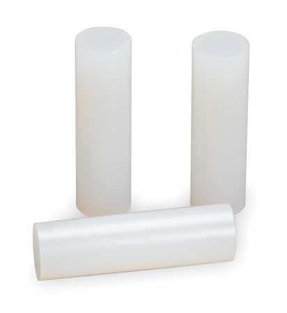 3M Hot Melt Adhesive, Clear, 5/8 in Dia, 2 in L, 40 sec Begins to Harden, 484 PK 3792