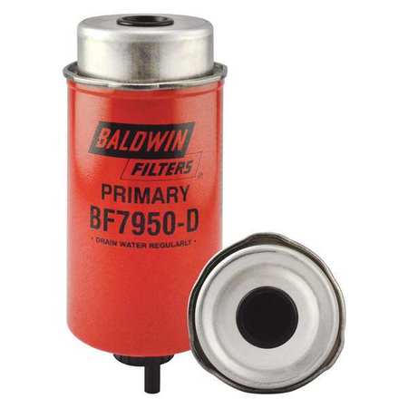 BALDWIN FILTERS Fuel Filter, 7 21/32 in Length, 3 1/2 in Outside Dia BF7950-D