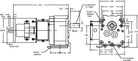 Dayton AC Gearmotor, 97 rpm, TEFC, 115/230V 4Z522