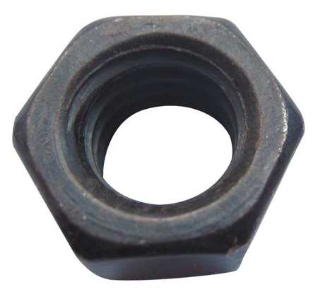 Zoro Select Hex Nut, 1"-14, Steel, Grade 5, Black Oxide, 55/64 in Ht, 5 PK 4CAZ1
