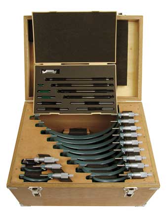 Mitutoyo Micrometer Set, 0-12, 0.0001In, 12 Pc 103-908-40