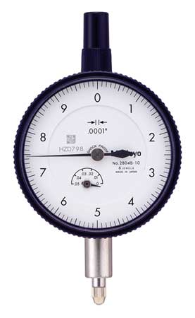 MITUTOYO Dial Indicator, 0 to 0.050 In, 0-10 2804A-10