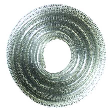 ZORO SELECT Suction and Transfer Hose, 25 ft., Clear, Inside Dia.: 1/4 in 1530-250500