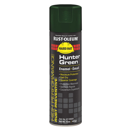 Rust-Oleum Rust Preventative Spray Paint, Hunter Green, Gloss, 15 oz. V2138838