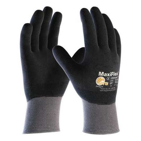 PIP Foam Nitrile Coated Gloves, Full Coverage, Black/Gray, 2XL, 12PK 34-876/XXL