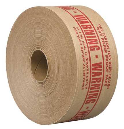 TAPECASE Carton Tape, Paper, Brown/Red, 3Inx450Ft 15C804