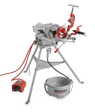 Ridgid Pipe Threading and Cutting Machines, 1/8 in to 1-1/4 in, Rod: 1/4 in to 1-1/8 in 300 Complete