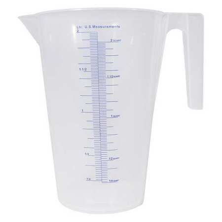 FUNNEL KING Measuring Container, Fixed Spout, 2 Quart 94140