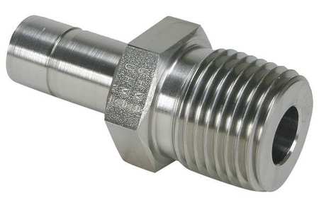 PARKER 1/8" x 1/4" MNPT x A-LOK SS Tube End Male Adapter 4MA2N-316