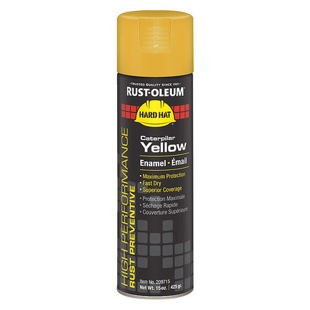 Rust-Oleum Rust Preventative Spray Paint, Caterpillar Yellow, Gloss, 15 oz. 209715