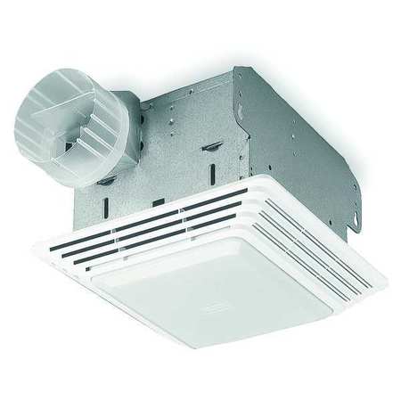 BROAN Ceiling Bathroom Fan, 50 CFM, 120V AC, Duct Diameter 4 in, 1 Phase 678