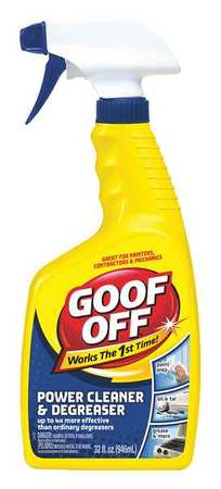 Goof Off Cleaner/Degreaser, 32 Oz Trigger Spray Bottle, Liquid, Milky FG686