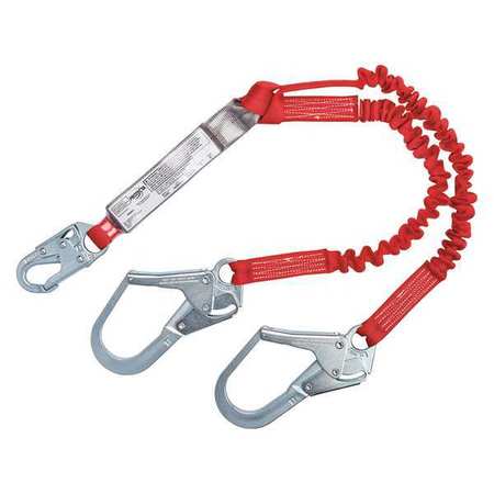 3M PROTECTA Shock Absorbing Lanyard, 6 ft., Red 1342125