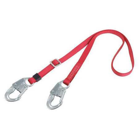 3M PROTECTA Adjustable Positioning Lanyard, 6 ft., Red 1385301