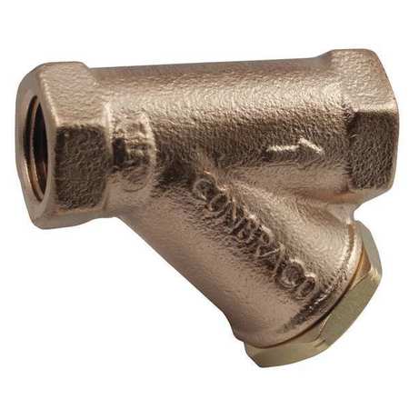 APOLLO VALVES 1-1/4", FNPT x FNPT, Lead Free Bronze, Y Strainer, 400 psi @ 210 Degrees F WOG 59LF006P2