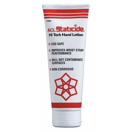 Acl Staticide Hand Lotion, Unscented, 8 oz., Bottle 7001