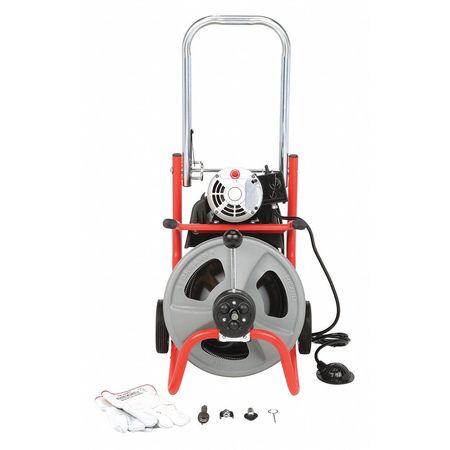 RIDGID 100 ft Corded Drain Cleaning Machine, 115V AC K-400 AF with C-45 IW