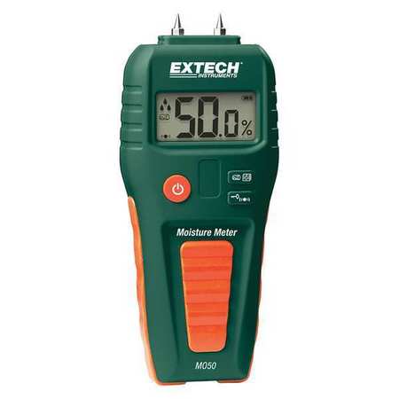 Extech Moisture Meter, LCD, 9V MO50