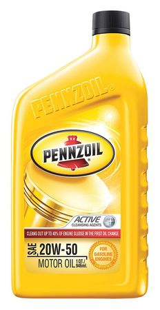 Pennzoil Engine Oil, 20W-50, Conventional, 1 Qt., Bottle PENZ2050