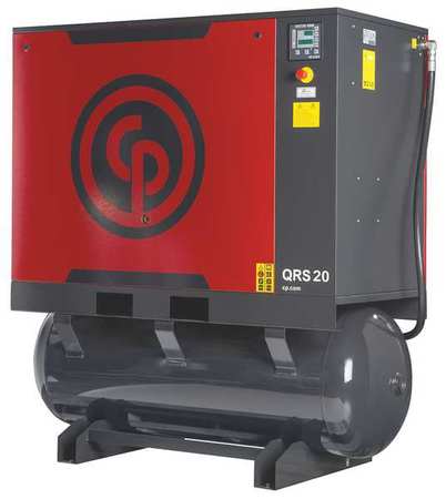 CHICAGO PNEUMATIC Rotary Screw Air Compressor w/Air Dryer QRS 20 HPD