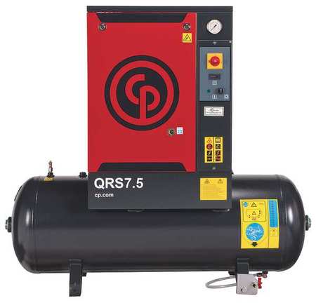 Chicago Pneumatic Rotary Screw Air Compressor, 7.5HP, 1Ph QRS 7.5 HP