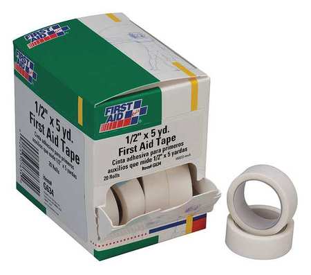 FIRST AID ONLY First Aid Tape, White, 1/2 in. W, 5 in. L 40JH07