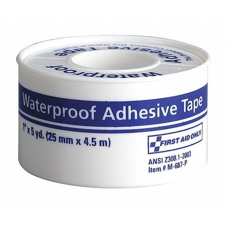 First Aid Only Waterproof Tape, White, WP1 in. W, 5 in. L M687-P