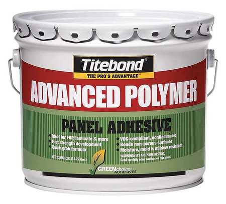 Titebond Panel Adhesive, GREENchoice Advanced Polymer Series, Tan, 3.5 gal, Pail 4319B